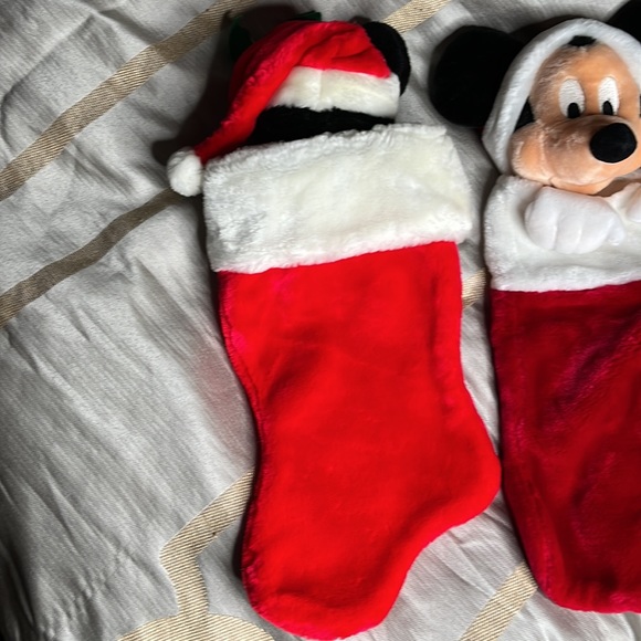 WDW Plush Stocking Mickey Mouse Santa and Minnie Mouse - Picture 12 of 13